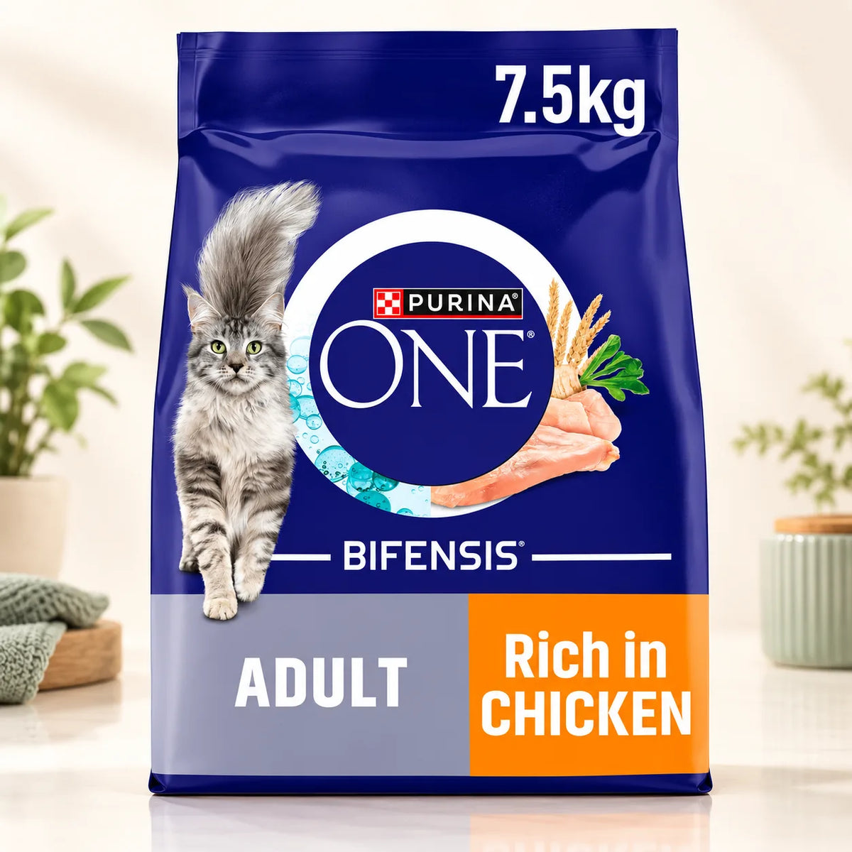 Purina ONE Bifensis Complete Dry Adult Cat Food Chicken 7.5kg - photo 5