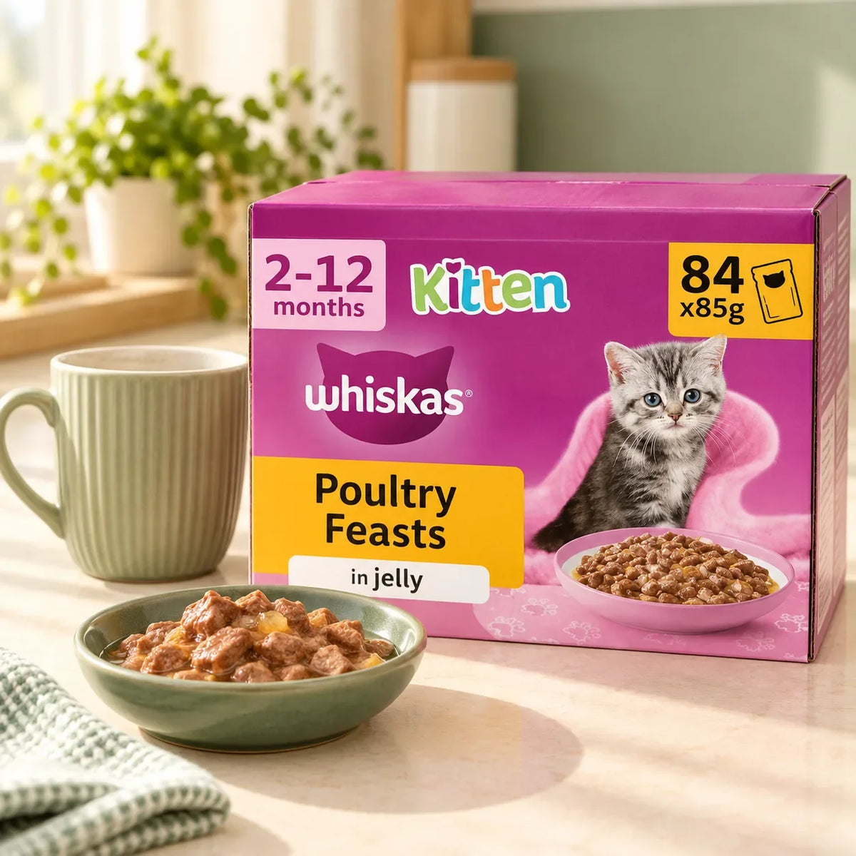 Whiskas Junior Wet Kitten Food Pouches in Jelly Poultry Selection 84 x 85g - photo 5