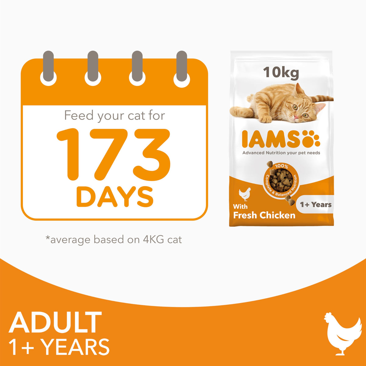 IAMS Adult Dry Cat Food with Chicken 10kg - image 5