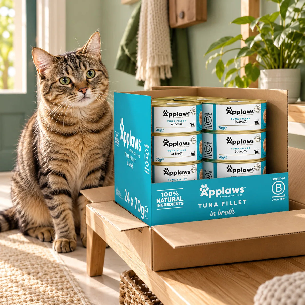 Applaws Natural Wet Cat Food Tuna Fillet in Broth 24 x 70g - photo 4
