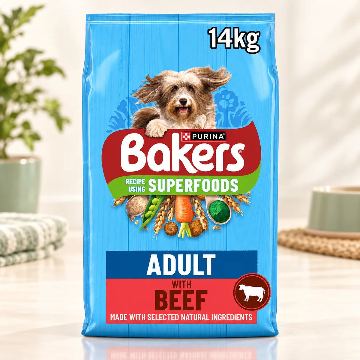 Bakers Superfoods Adult Dry Dog Food Beef and Veg 14kg - photo 2