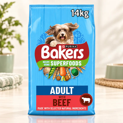 Bakers Superfoods Adult Dry Dog Food Beef and Veg 14kg - photo 2