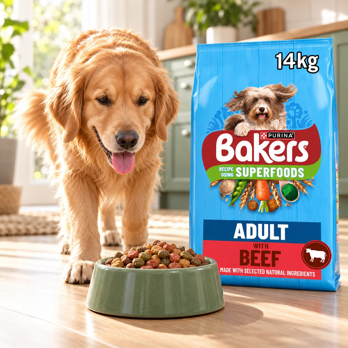 Bakers Superfoods Adult Dry Dog Food Beef and Veg 14kg - photo 4