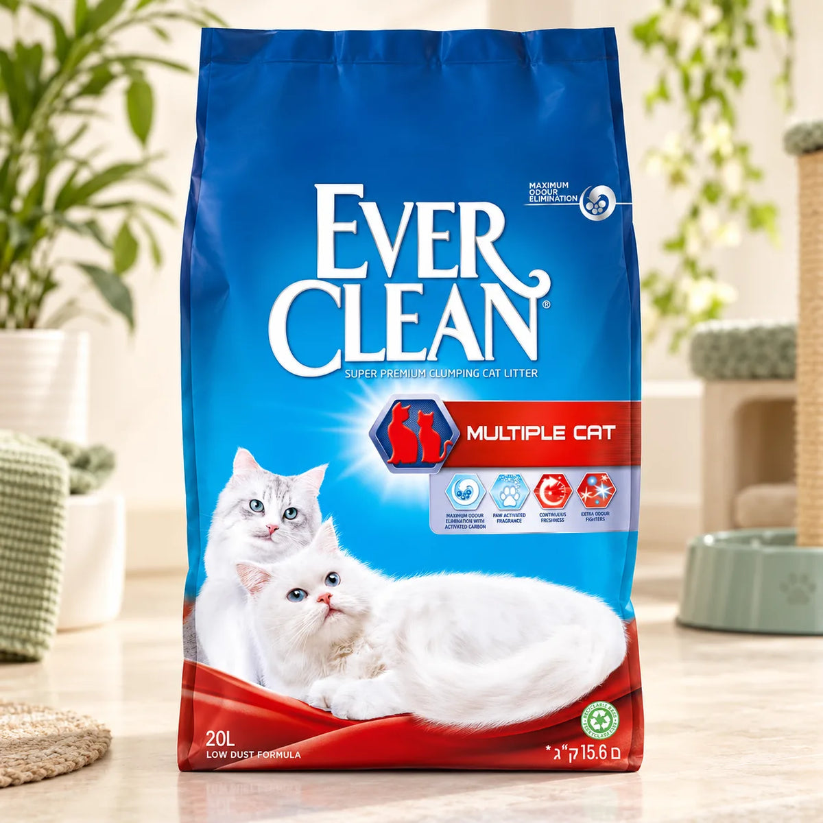 Ever Clean Multicat Clumping Cat Litter 20L - photo 2
