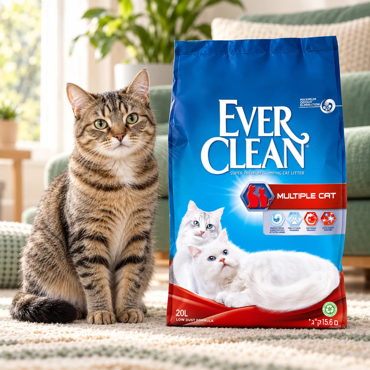 Ever Clean Multicat Clumping Cat Litter 20L - photo 5