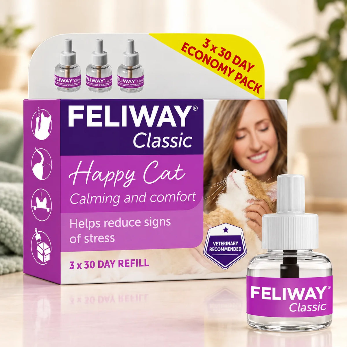 Feliway Classic Cat Calming Diffuser Refills 3 Pack - photo 4