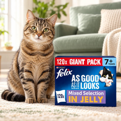 Felix As Good As It Looks Senior 7+ Wet Cat Food in Jelly 120 x 85g - photo 1