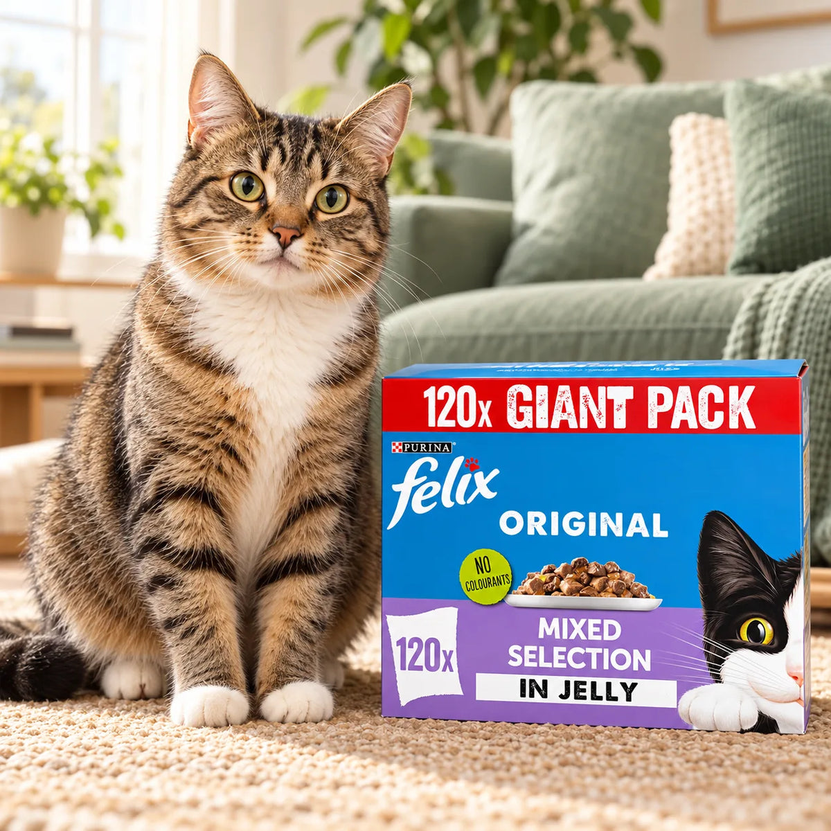 Felix Original Wet Cat Food Pouches in Jelly Mixed Selection 120 x 85g - photo 1