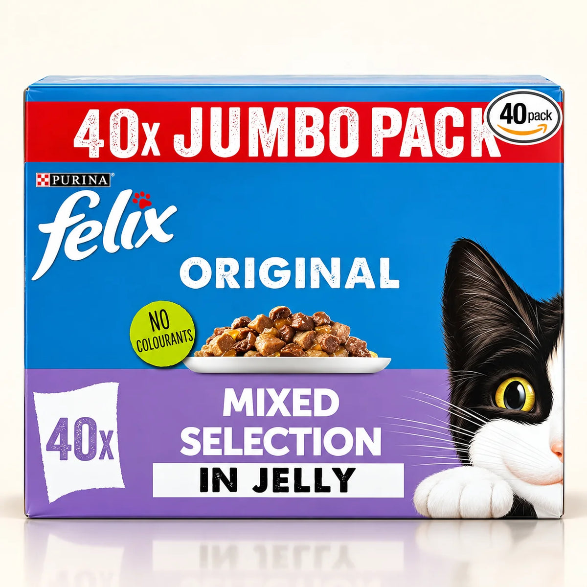 Felix Original Mixed Selection in Jelly wet cat food jumbo pack box