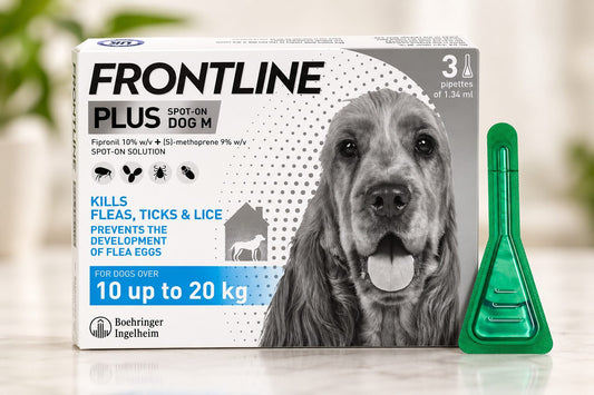 Frontline Plus Dog M box with a single pipette