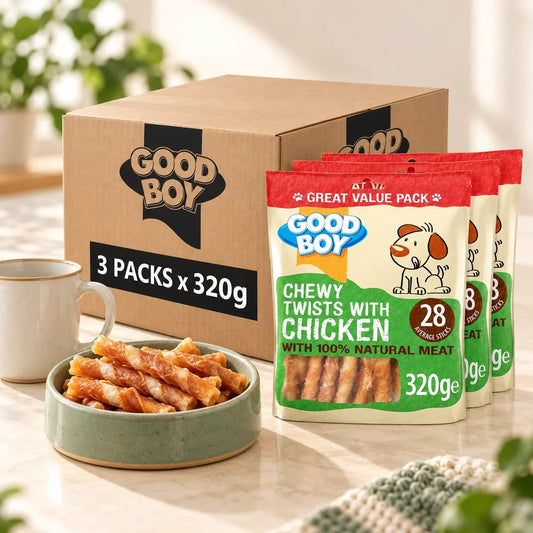 Good Boy Chewy Twists Chicken Dog Treats 3 x 320g - photo 2