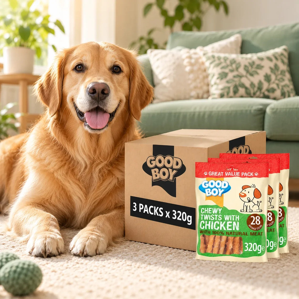 Good Boy Chewy Twists Chicken Dog Treats 3 x 320g - photo 3