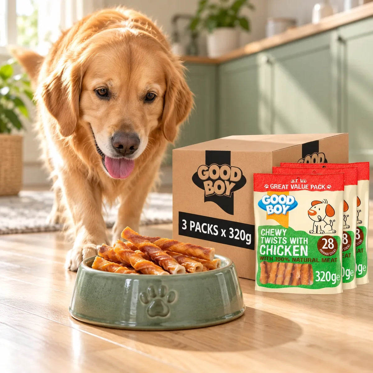 Good Boy Chewy Twists Chicken Dog Treats 3 x 320g - photo 4