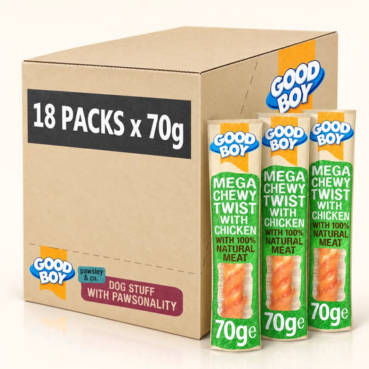 Good Boy Mega Chewy Twist Chicken Dog Treats 18 x 70g - photo 1