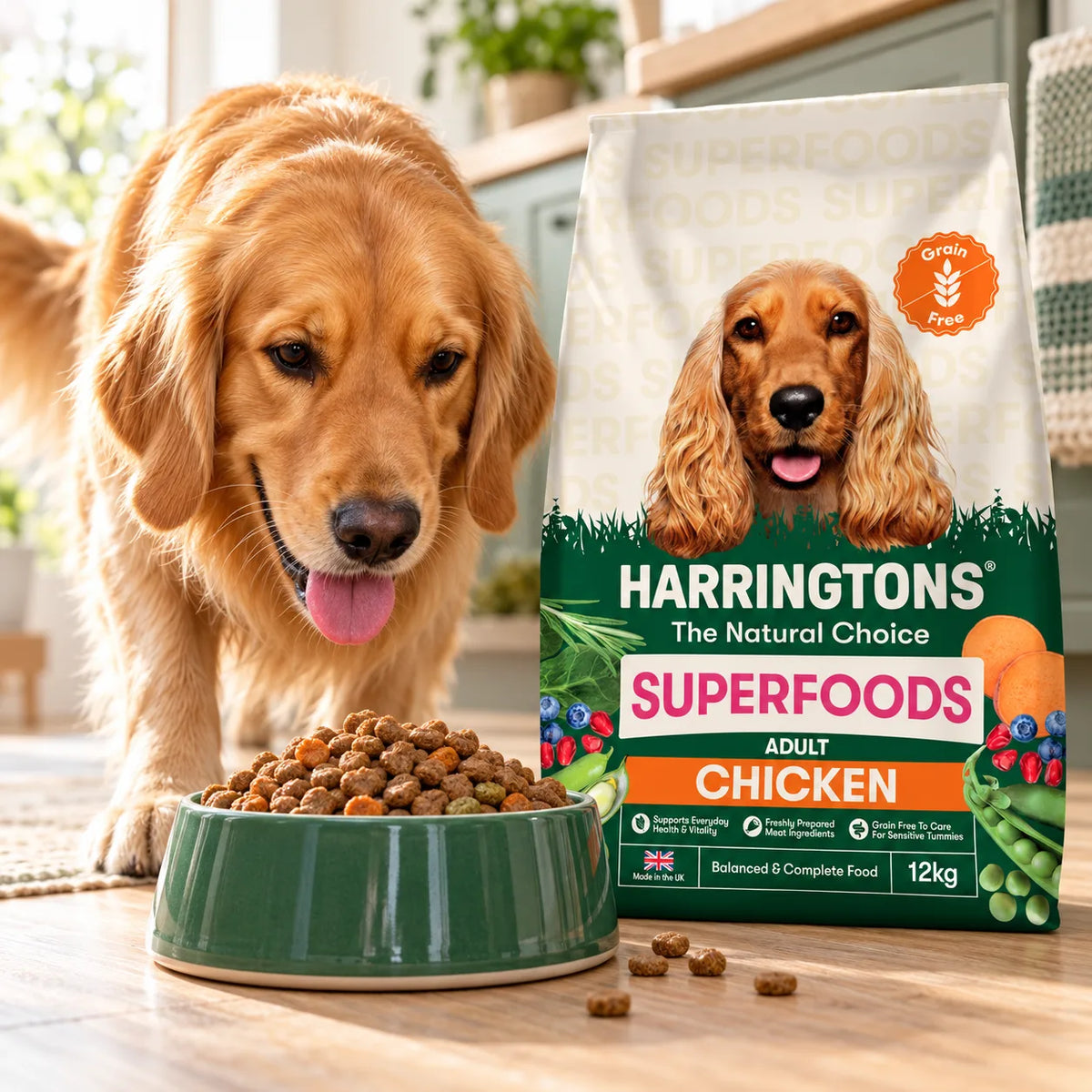 Harringtons Grain Free Dry Dog Food Chicken and Veg 12kg - photo 1
