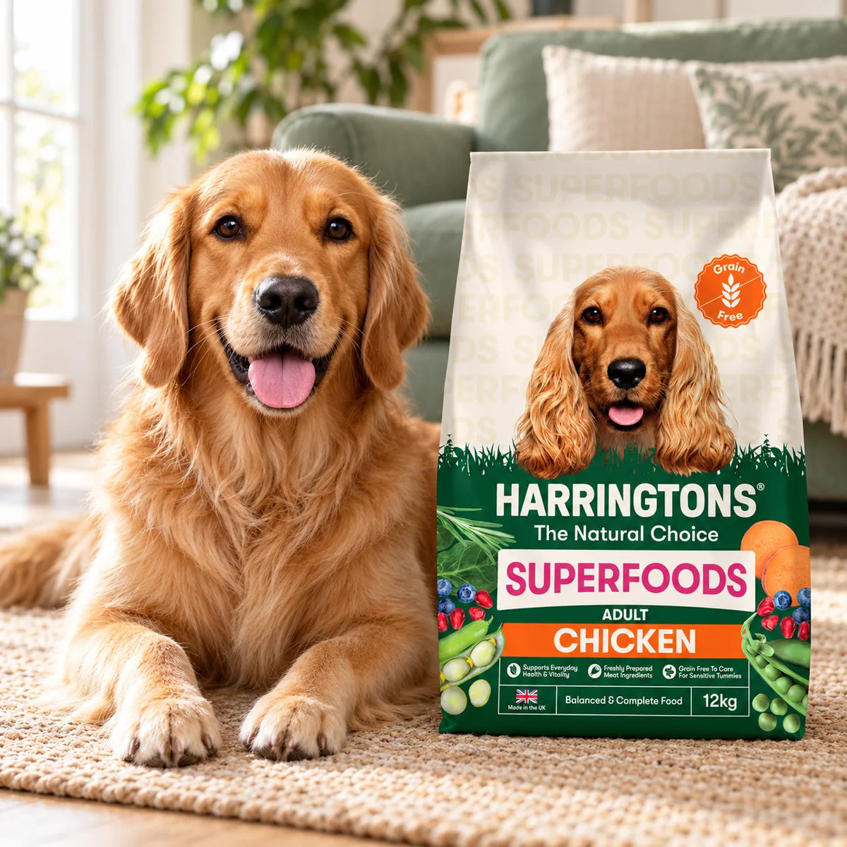 Harringtons Grain Free Dry Dog Food Chicken and Veg 12kg - photo 3