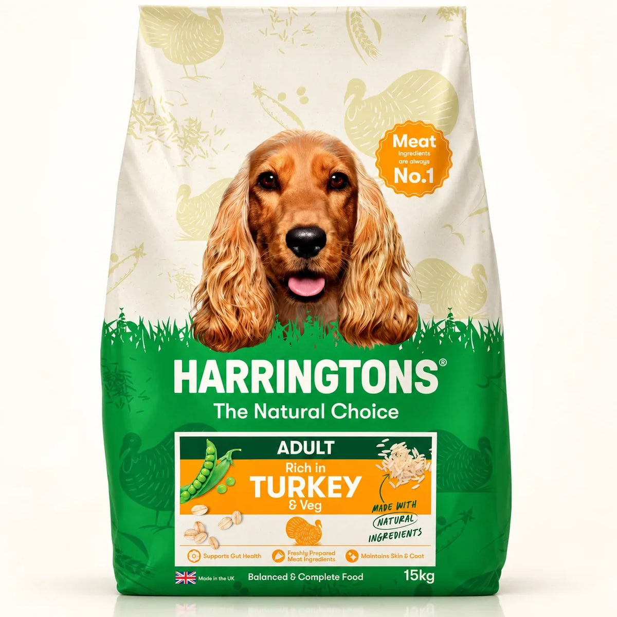 Harringtons Turkey and Veg Dry Dog Food 15kg - photo 3