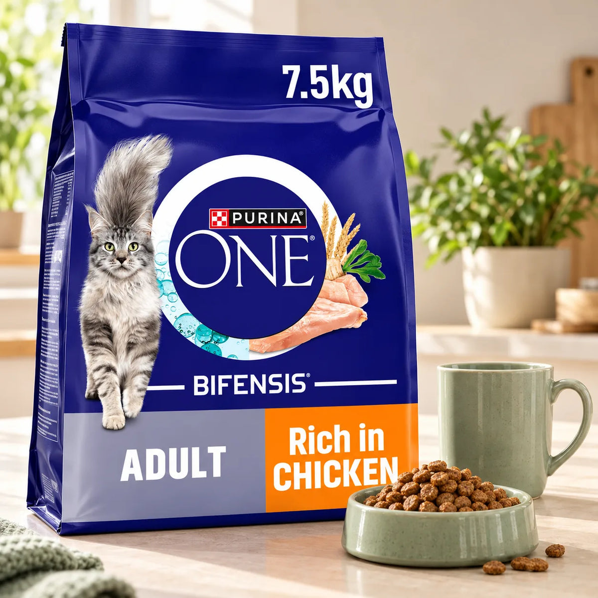 Purina ONE Bifensis Complete Dry Adult Cat Food Chicken 7.5kg - photo 4