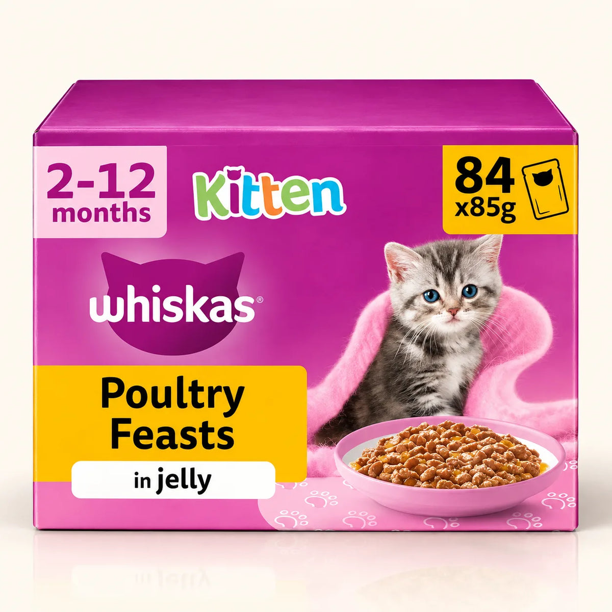 Whiskas Junior Wet Kitten Food Pouches in Jelly Poultry Selection 84 x 85g - photo 4