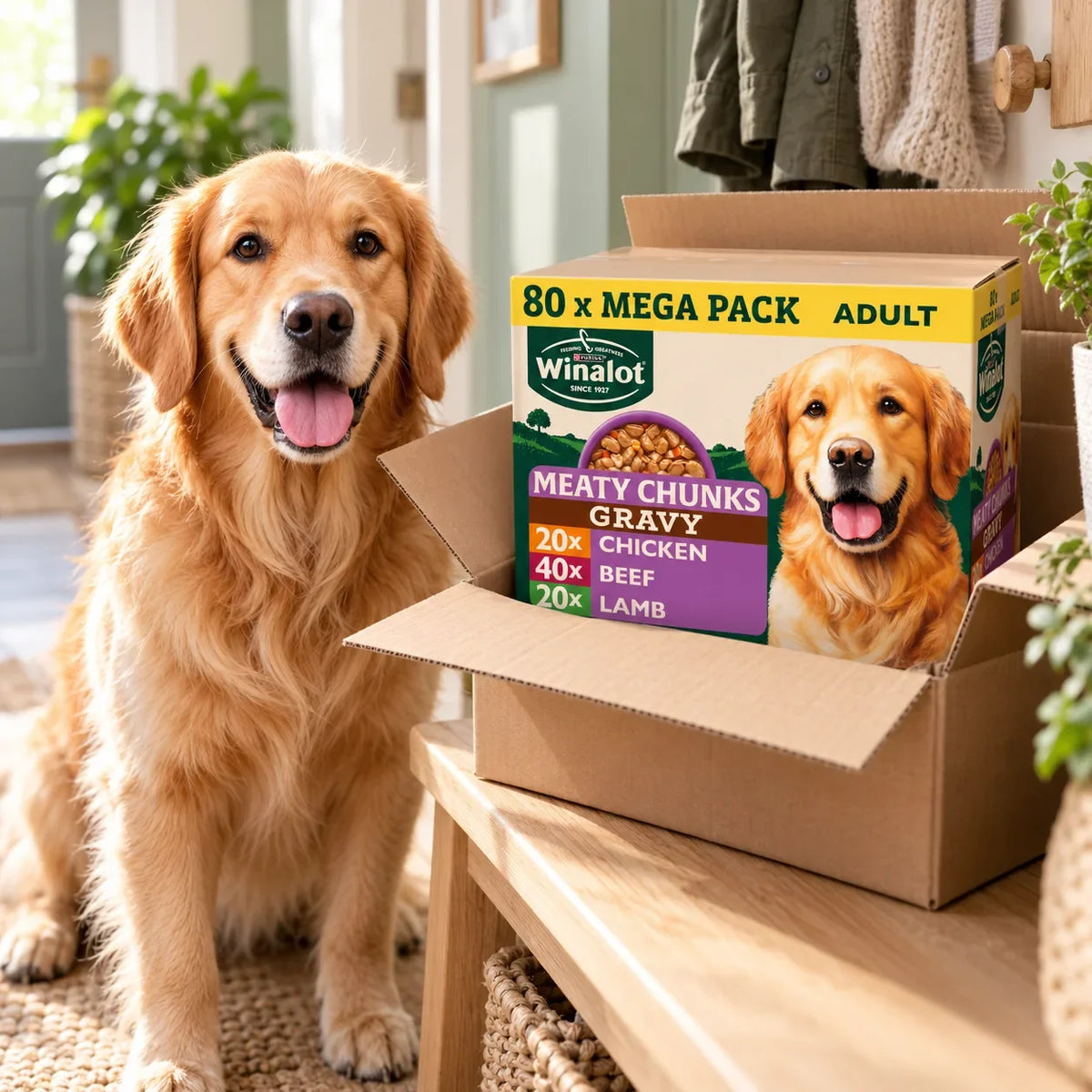 Winalot Meaty Chunks Wet Dog Food in Gravy 80 x 100g - photo 3
