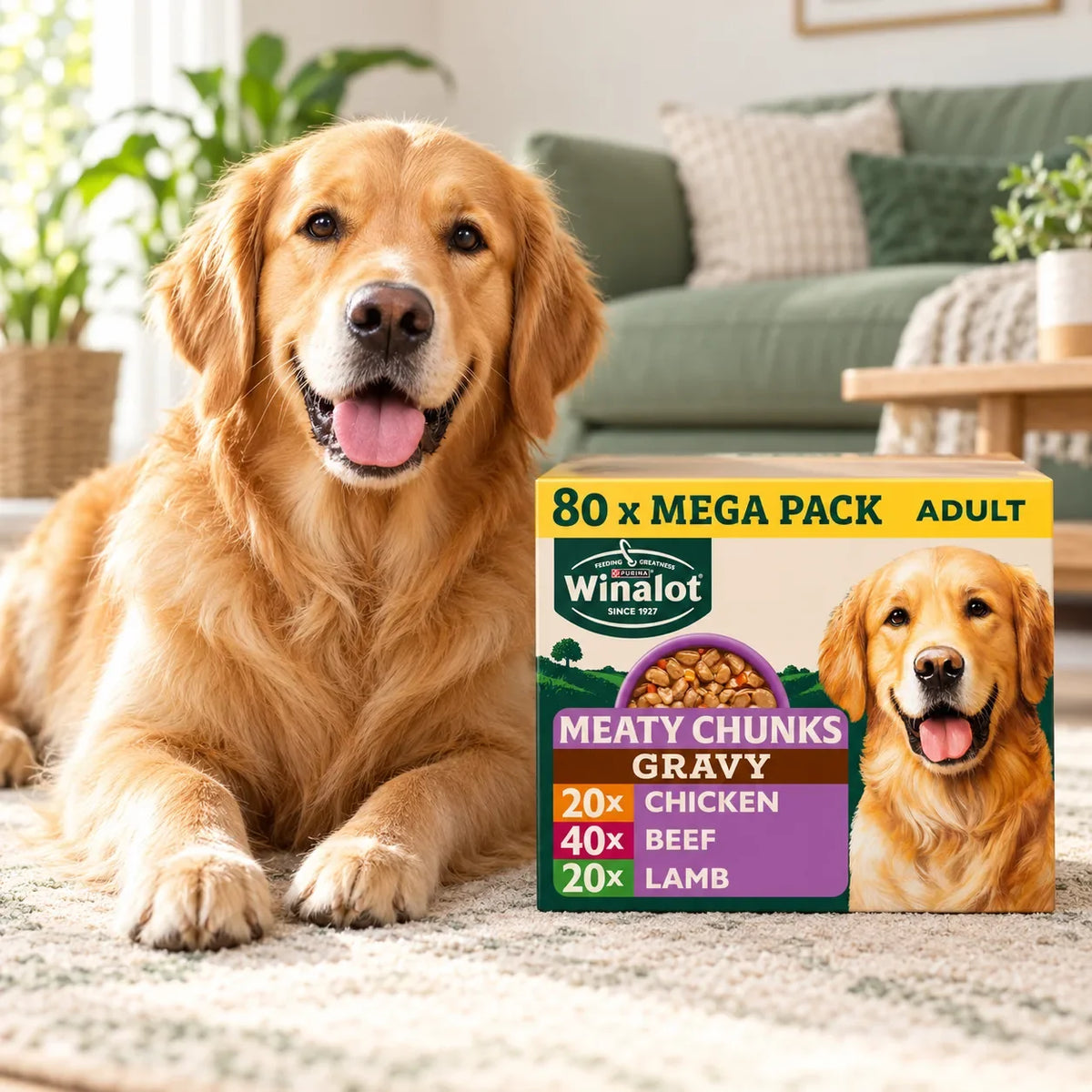 Winalot Meaty Chunks Wet Dog Food in Gravy 80 x 100g - photo 4