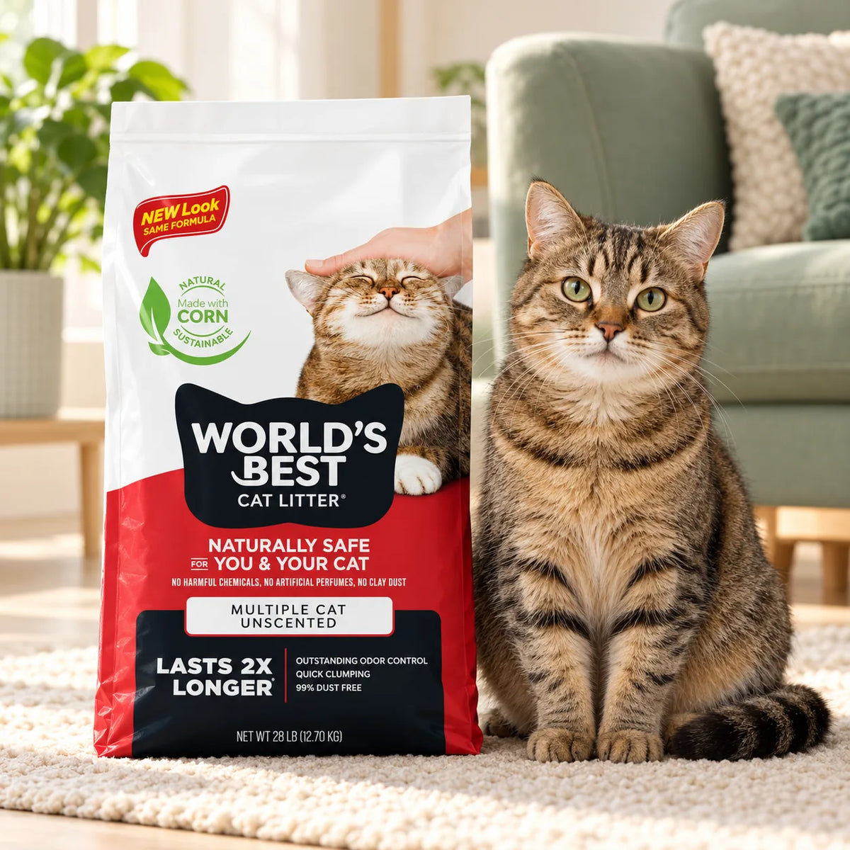 World's Best Cat Litter Comfort Care Unscented 12.7kg - photo 1