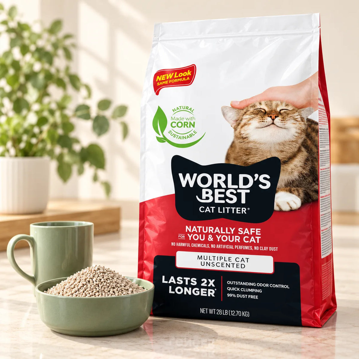 World's Best Cat Litter Comfort Care Unscented 12.7kg - photo 5